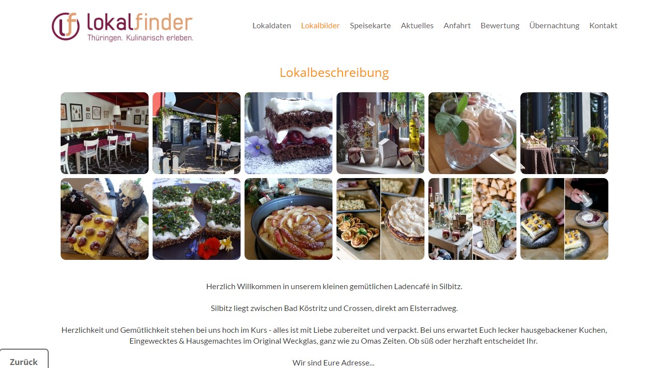 Bildergalerie und Lokalbeschreibung