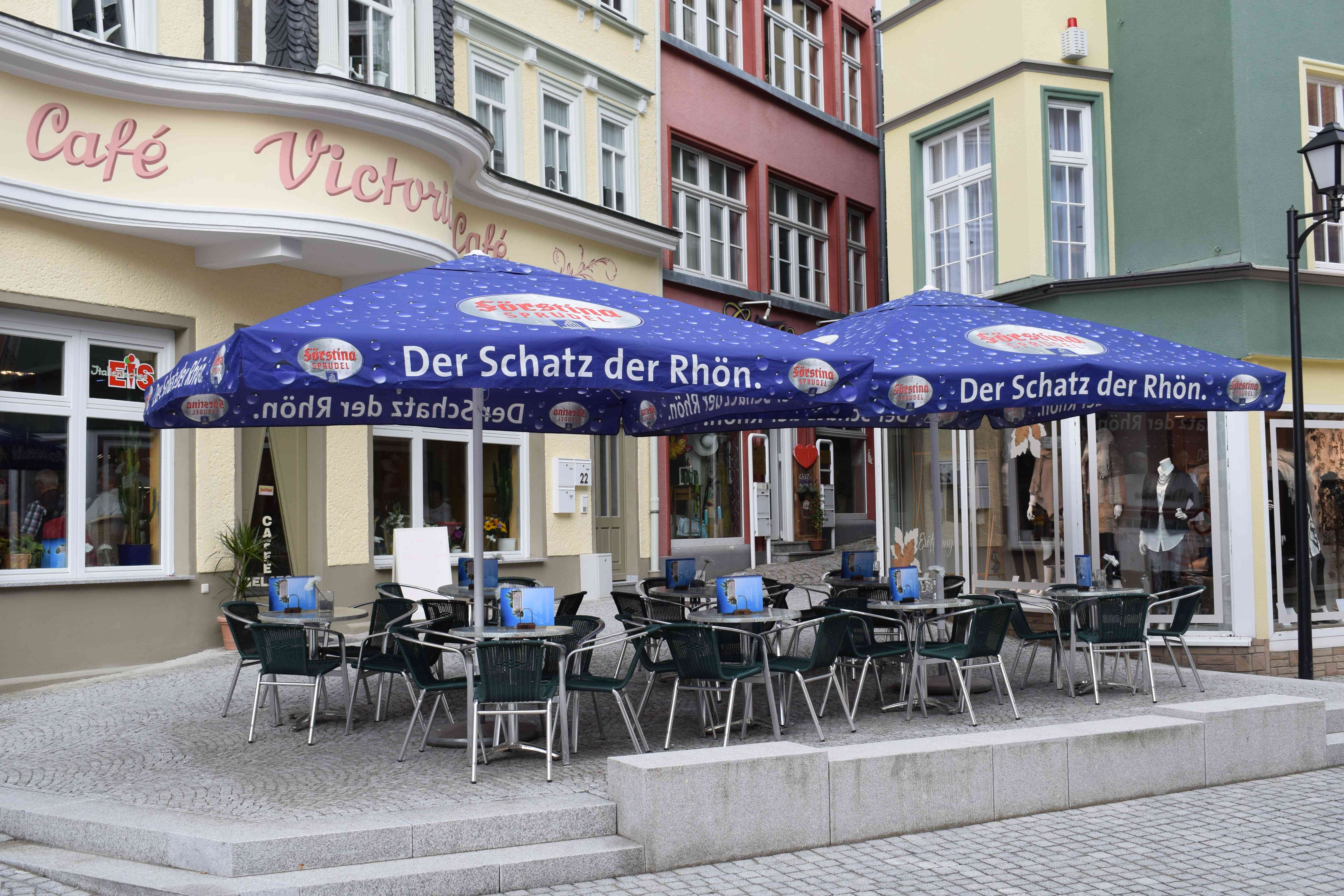 Terrasse des Eiscafé Victoria in Ilmenau